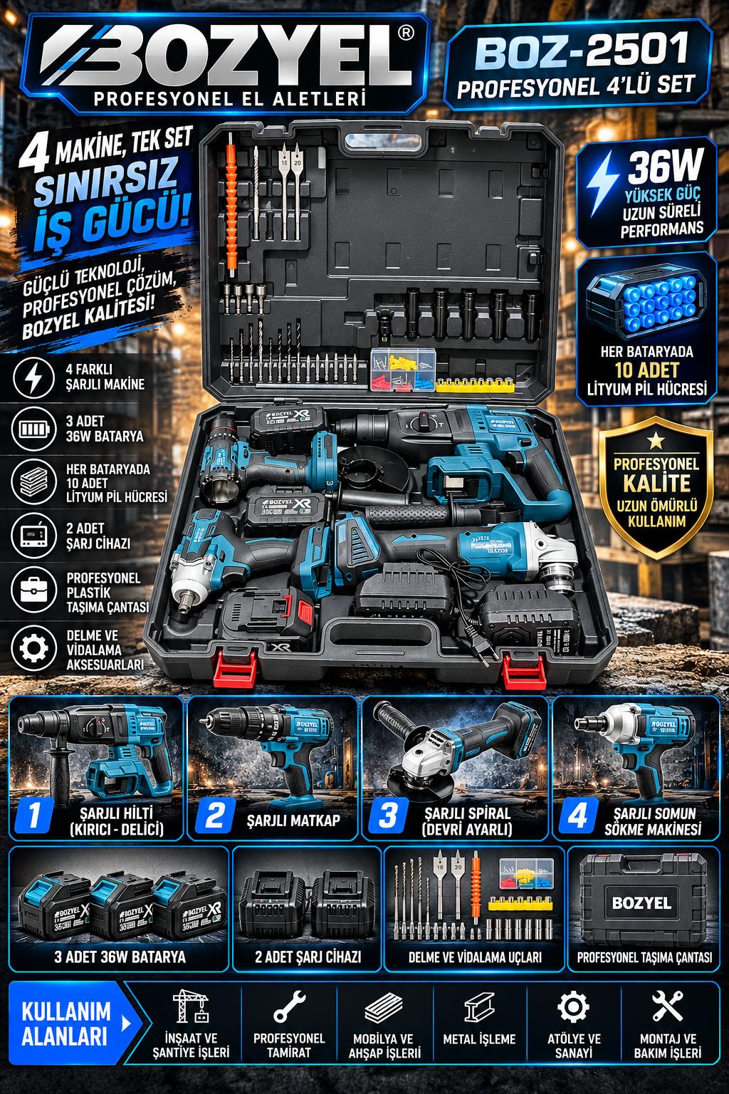 BOZ-2501 4 Lü SET